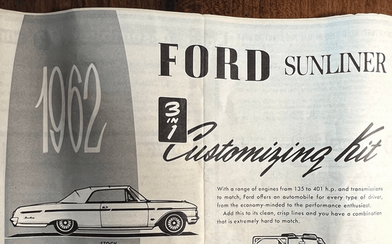 1962 Ford Galaxie Sunliner Convertible Instructions