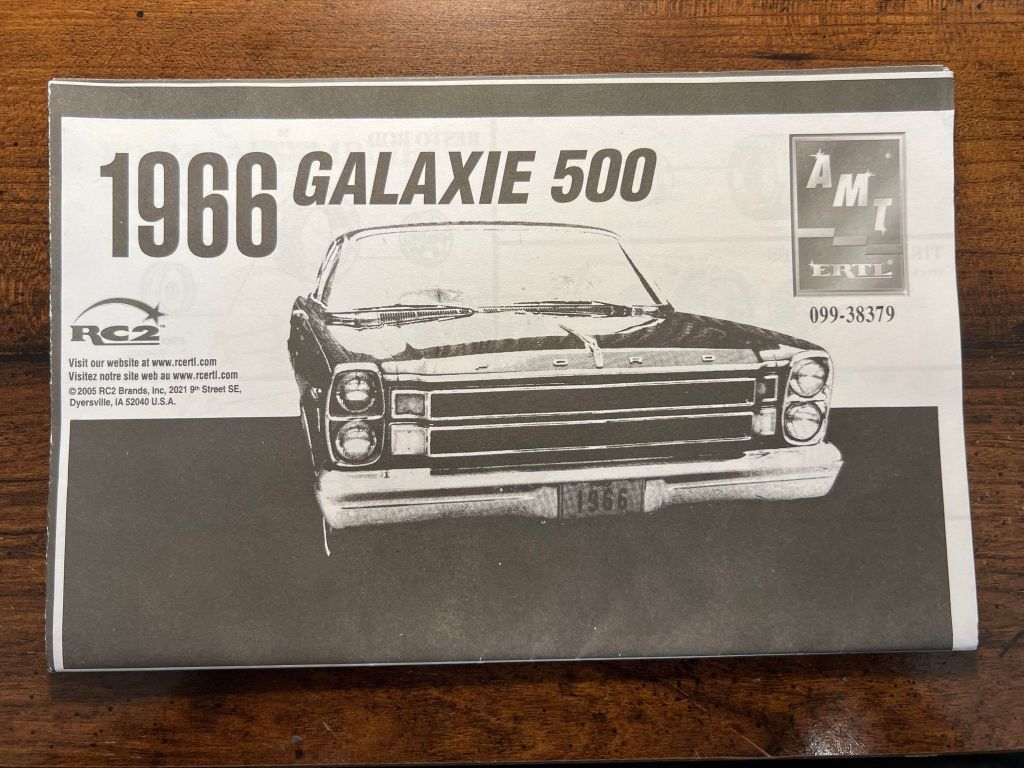 1966 Ford Galaxie 500 Instructions
