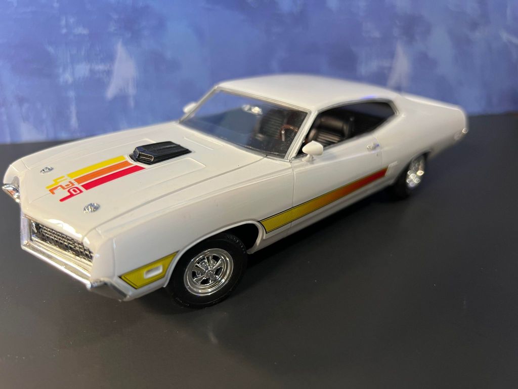 1970 Ford Torino front view in white