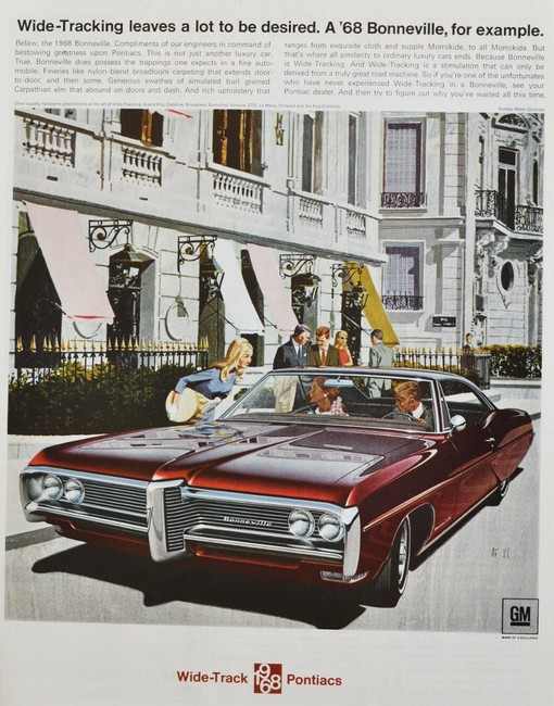 1968 Pontiac Bonneville Convertible original advertisement.